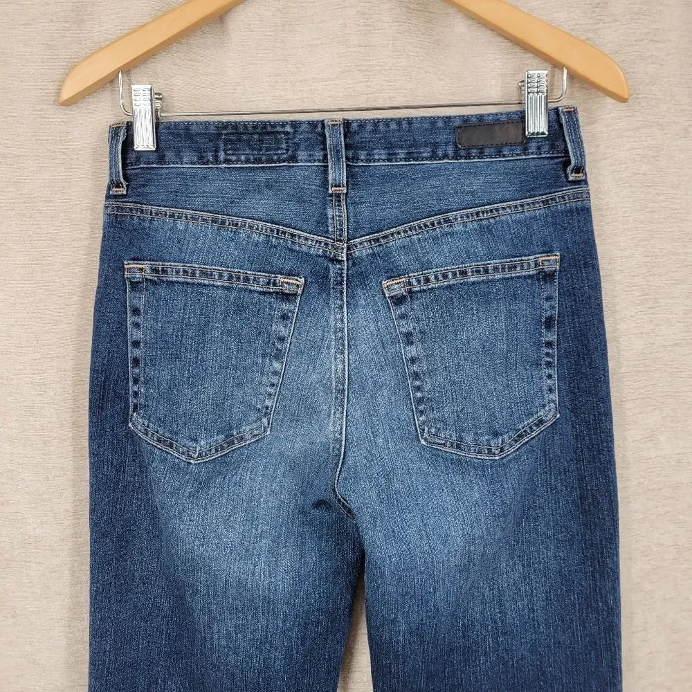 Ag Adriano Goldschmied Saige High Rise Straight Dark Wash Denim Blue Jeans